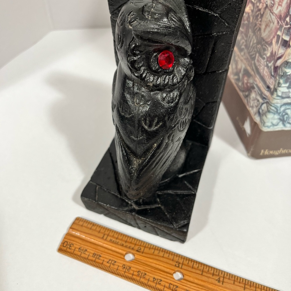 VINTAGE STONE BLACK OWL BOOK ENDS - Picture 8 of 16